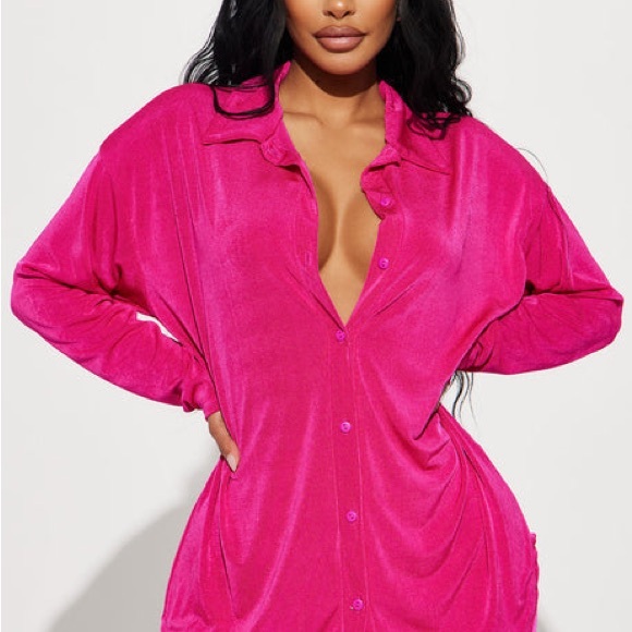 Fashion Nova Hot Pink Leggings Set - Picture 4 of 6